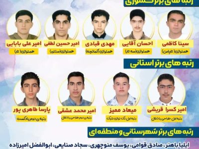 درخشش هنرجویان هنرستان هنرهای زیبای شهرضا در جشنواره فرهنگی هنری «امیدهای فردا»